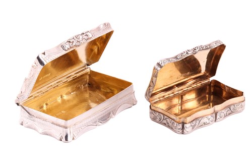 Lot 225 - Two Victorian silver snuff boxes; including a...