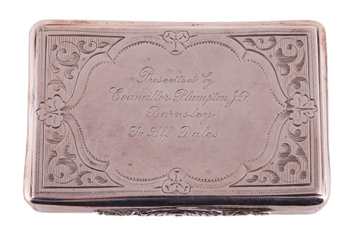 Lot 216 - A George IV silver presentation table snuff...