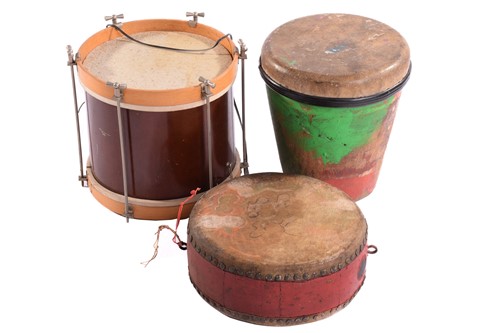 Lot 317 - A group of eight assorted hand-drums, from the...