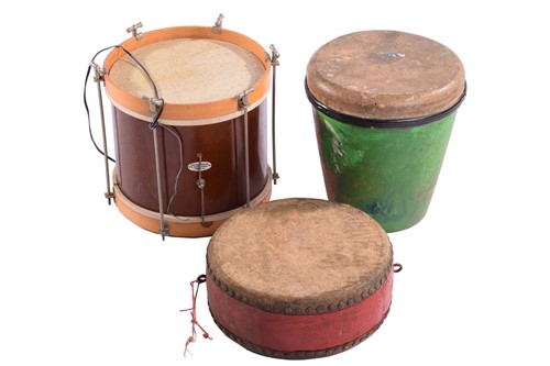 Lot 317 - A group of eight assorted hand-drums, from the...