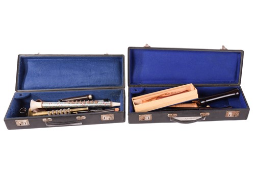 Lot 311 - A collection of woodwind instruments, from the...