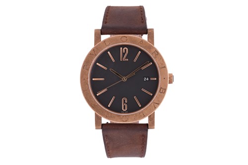 Lot 159 - A Bvlgari Bronze Mechanical Gentleman's...