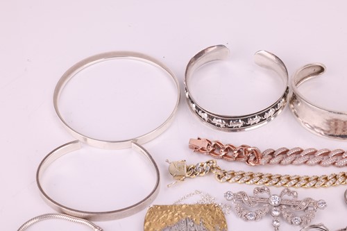 Lot 110 - A Collection of assorted white metal stamped...