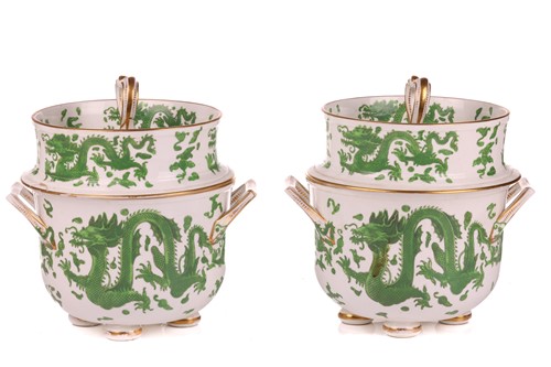 Lot 238 - A pair of 19-century ice pails and covers,...