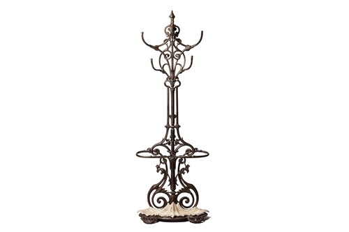 Lot 147 - A Victorian Coalbrookdale cast iron hallstand...