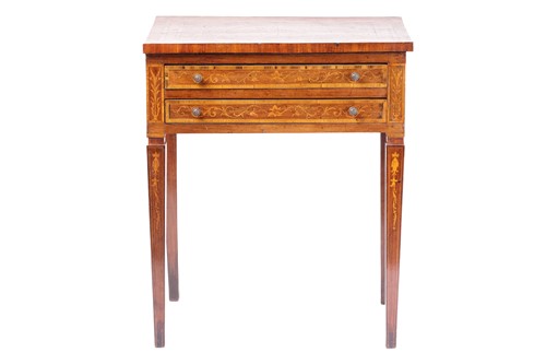 Lot 40 - A late 18th-century, Italian inlaid side table...