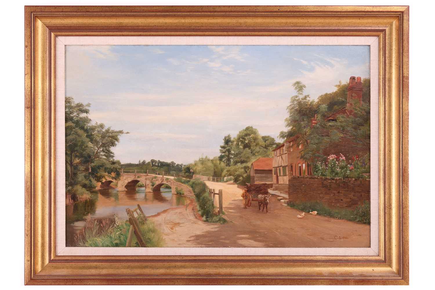 Lot 52 - Charles Low (1840 - 1906), The Village Ford,...