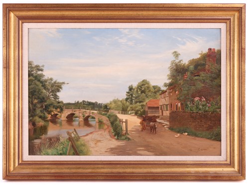 Lot 52 - Charles Low (1840 - 1906), The Village Ford,...