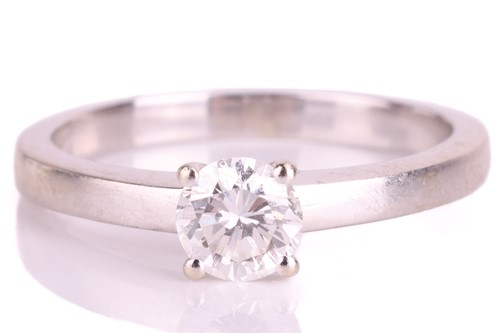 Lot 158 - A diamond solitaire ring, featuring a round...