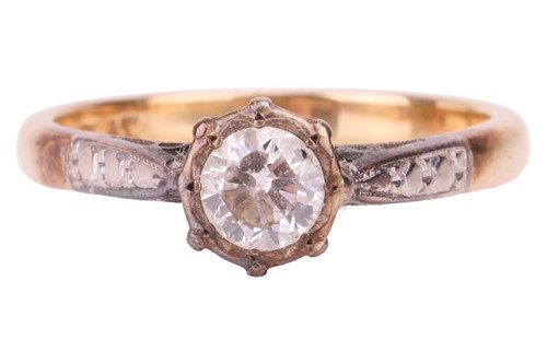 Lot 225 - A diamond solitaire ring, featuring a...