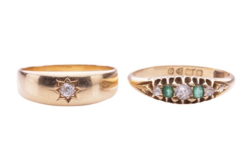 Lot 83 - A Victorian gem-set ring and an old-cut...