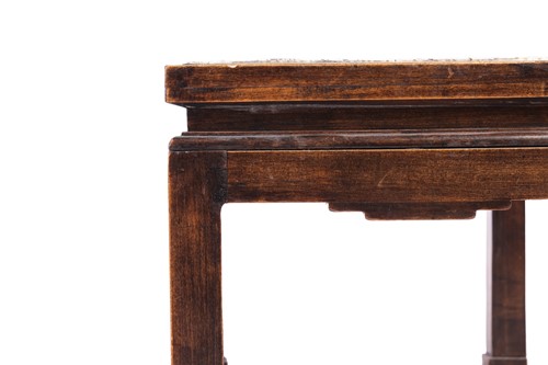 Lot 62 - A Chinese low rectangular opium table with...