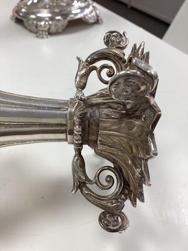 Lot 268 - A pair of Victorian silver candlesticks with...