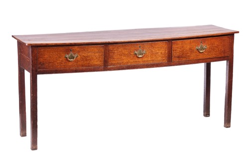 Lot 170 - A 19th-century Welsh borders oak dresser base,...