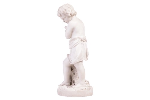 Lot 223 - In the manner of J.B Moreau; a carved carrara...