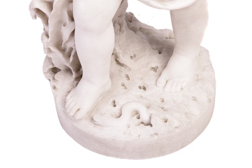 Lot 223 - In the manner of J.B Moreau; a carved carrara...