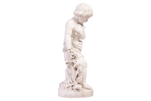 Lot 223 - In the manner of J.B Moreau; a carved carrara...