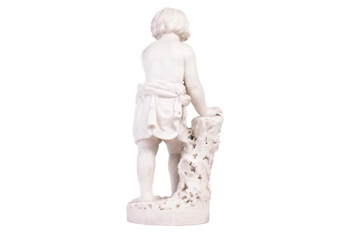 Lot 223 - In the manner of J.B Moreau; a carved carrara...
