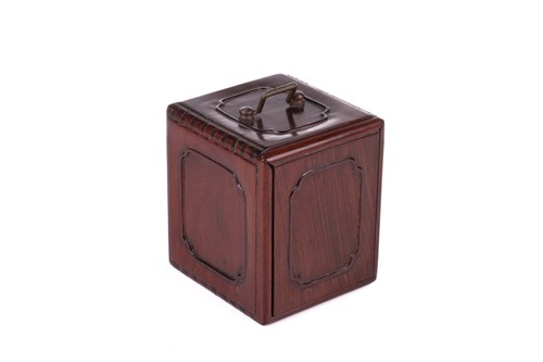 Lot 45 - A Chinese HuangHuali tabletop scholar's box,...