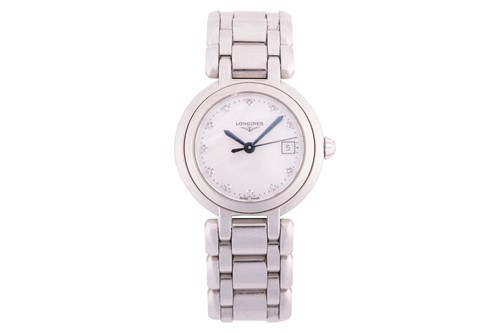 Lot 258 - A Longines Prima Luna steel Lady's watch Model:...