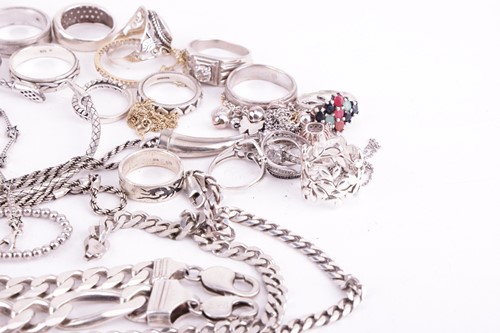 Lot 117 - A collection of mixed jewellery, all stamped...