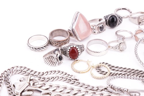 Lot 117 - A collection of mixed jewellery, all stamped...