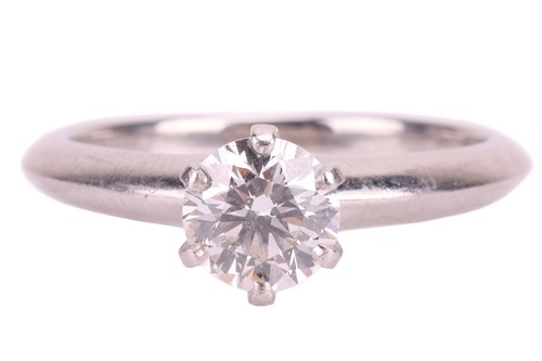 Lot 32 - A Tiffany & Co. diamond solitaire ring, set...