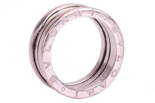 Lot 95 - Bulgari - an 18ct white gold B-Zero 1 ring;...