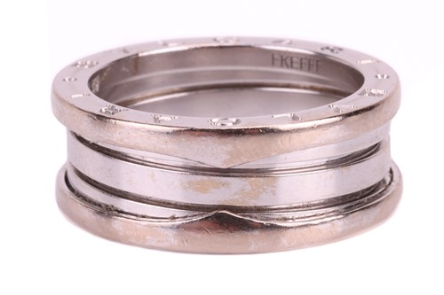 Lot 95 - Bulgari - an 18ct white gold B-Zero 1 ring;...