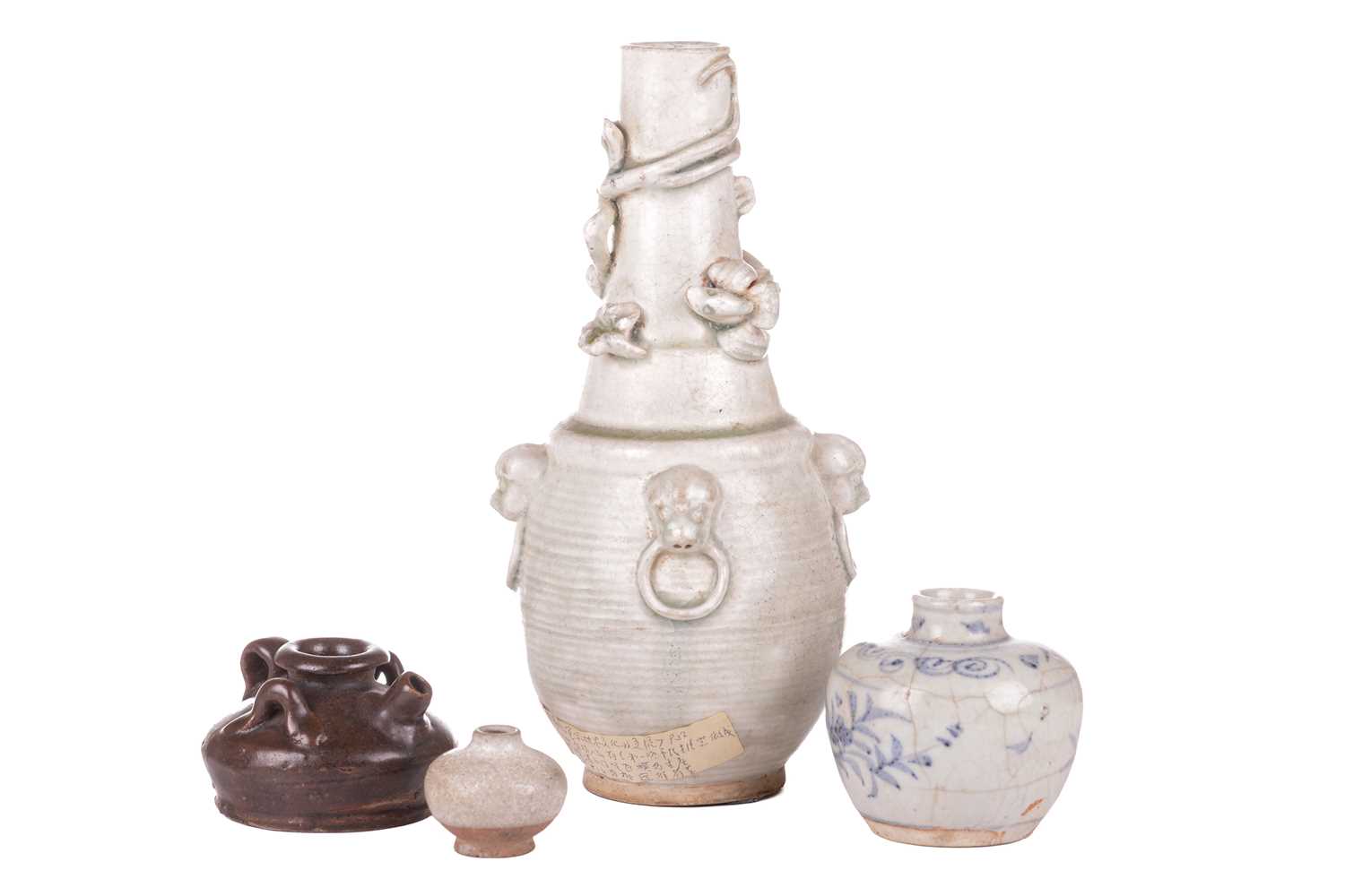 Lot 46 - A Chinese qinbai glazed porcelain vase of...