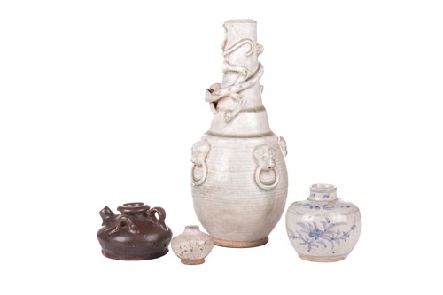 Lot 46 - A Chinese qinbai glazed porcelain vase of...