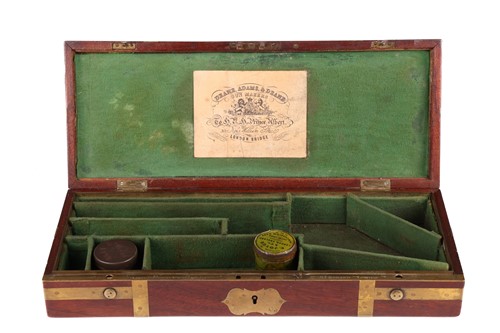 Lot 194 - A 19th century brass bound gun case, 'Weiss's...