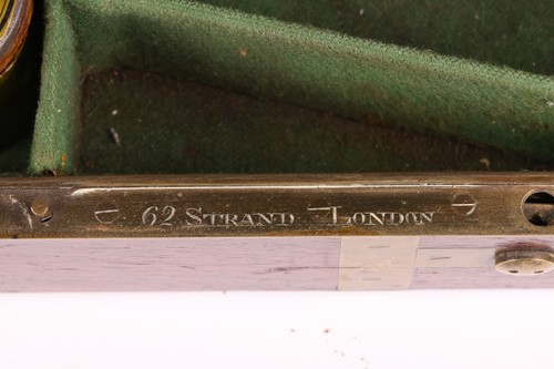 Lot 194 - A 19th century brass bound gun case, 'Weiss's...