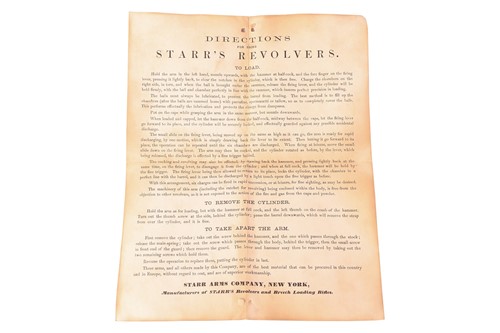 Lot 198 - A Starr Arms Co of New York .44 six-shot...