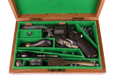 Lot 216 - A cased Tranter's patent double action...