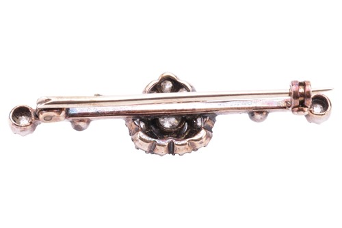 Lot 62 - A late Victorian diamond-set heart bar brooch,...