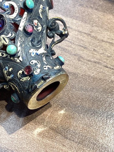 Lot 238 - An Austro-Hungarian silver-mounted ruby glass...