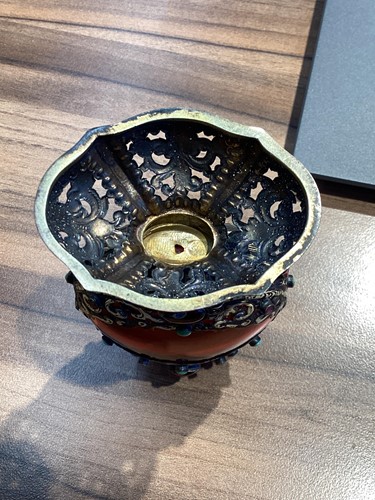 Lot 238 - An Austro-Hungarian silver-mounted ruby glass...