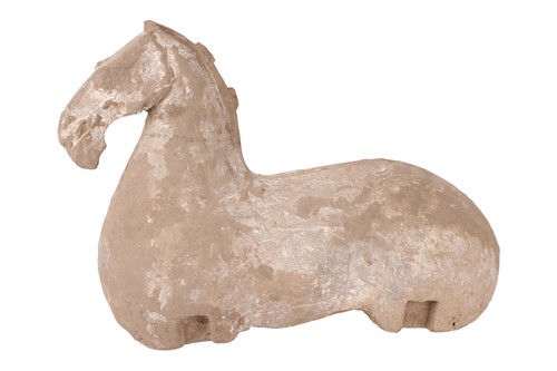Lot 15 - A large Chinese tomb pottery figure of a horse...