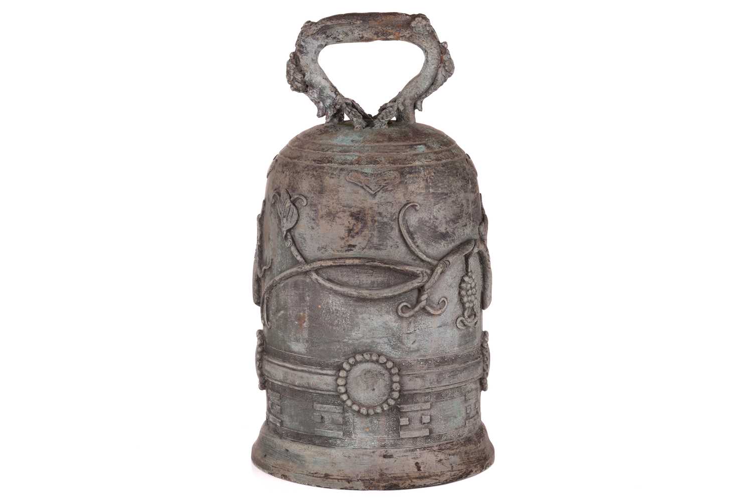 Lot 50 - An archaistic Chinese bronze bell with a...
