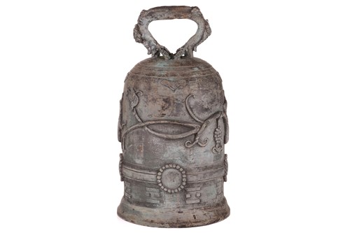 Lot 50 - An archaistic Chinese bronze bell with a...