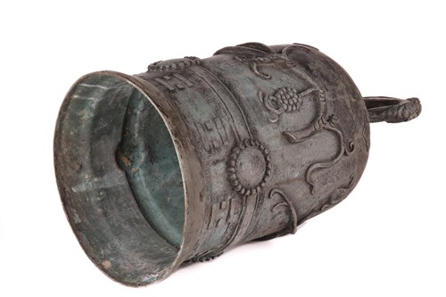 Lot 50 - An archaistic Chinese bronze bell with a...