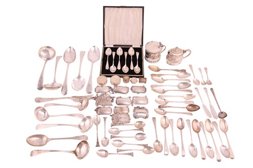 Lot 197 - A mixed collection of silver comprising a set...