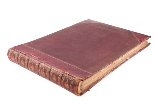 Lot 112 - A large 19th-century leather-bound scrap album,...