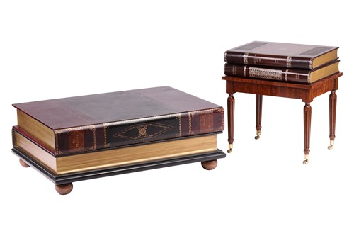 Lot 180 - A large rectangular coffee table in the form...