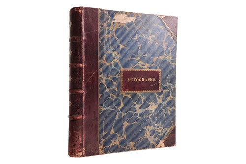 Lot 169 - A 19th-century 'Autographs' book, containing a...