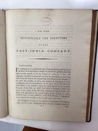 Lot 122 - 'A Letter to the Honourable The Directors of...