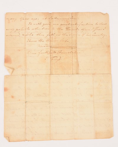 Lot 118 - Death in India - Two letters written by Sir...