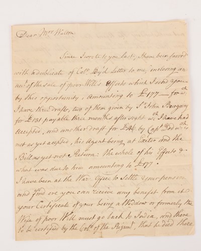Lot 118 - Death in India - Two letters written by Sir...