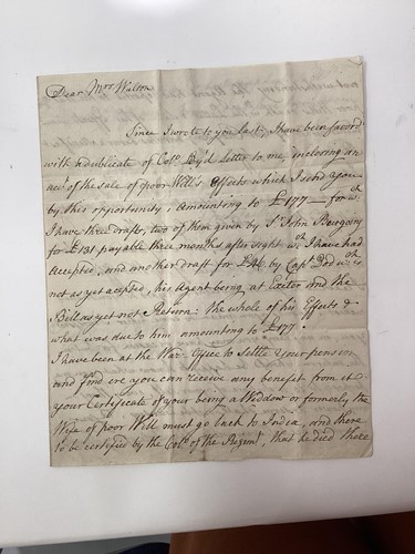 Lot 118 - Death in India - Two letters written by Sir...